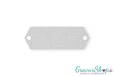Klingelschild Typ G mit Gravur silber gebürstet