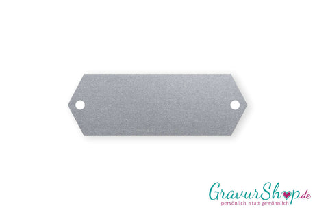 Klingelschild Typ G mit Gravur silber matt