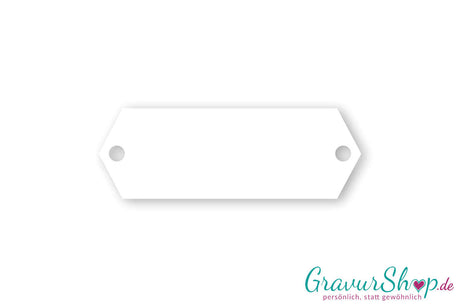 Klingelschild Typ G mit Gravur weiß