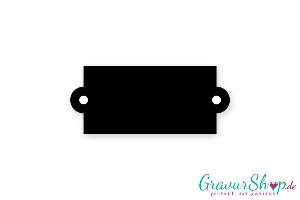 Klingelschild Typ K mit Gravur schwarz
