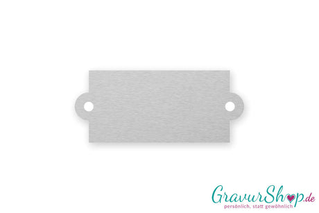 Klingelschild Typ K mit Gravur silber gebürstet
