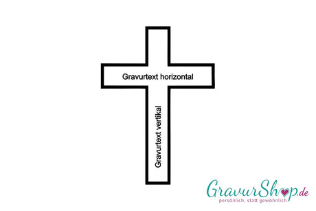 Kreuze mit Gravur - Gravurausrichtung GravurShop