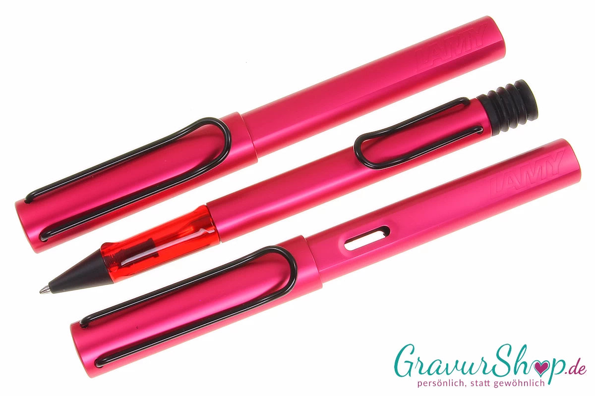 LAMY AL star Schreibset fiery T - F - K mit Gravur