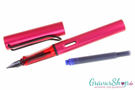LAMY AL star Schreibset fiery Füllhalter mit Gravur