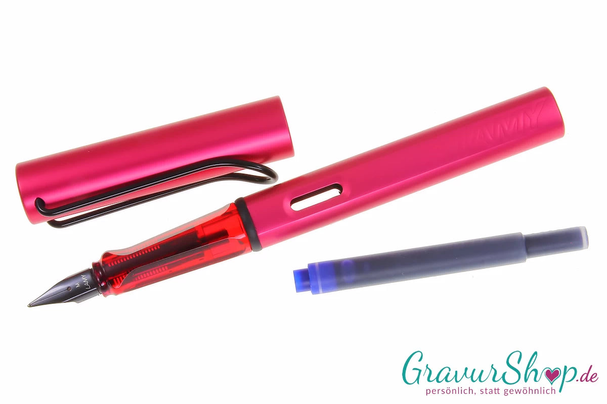 LAMY AL star Schreibset fiery Füller mit Gravur