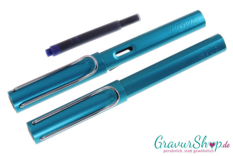 LAMY AL star Schreibset Füller-Tintenroller turmaline mit Gravur