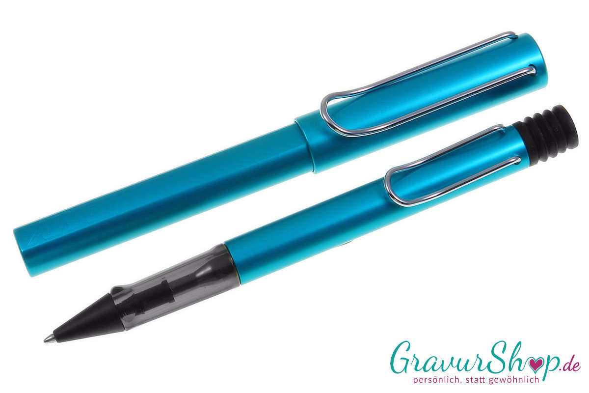 LAMY Al star Schreibset Turmaline Kuli Roller mit Lasergravuren