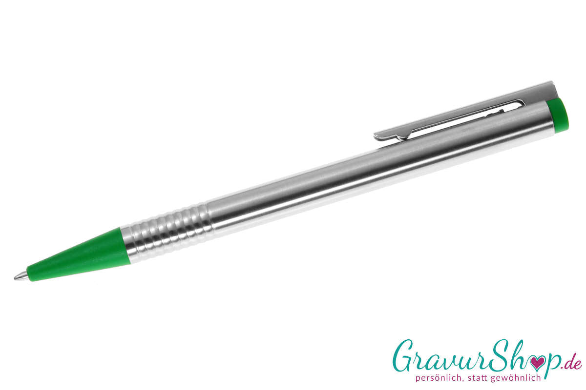 LAMY logo Kugelschreiber silber grün