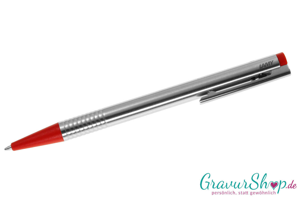 LAMY logo Kugelschreiber silber rot