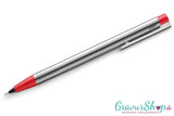 LAMY LOGO Druckbleistift Silber / rot mit Gravur