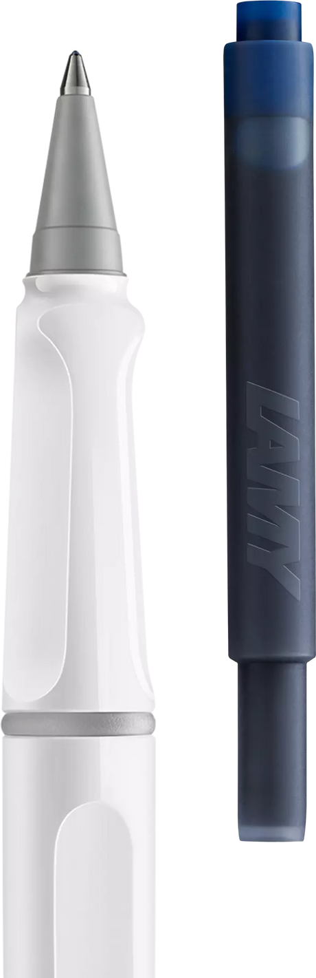 LAMY Safari roll-ink - White | kostenlos personalisiert | Tintenpatronenroller