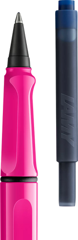 LAMY Safari roll-ink - Pink | Personalisiert mit Gravur | Tintenpatronenroller