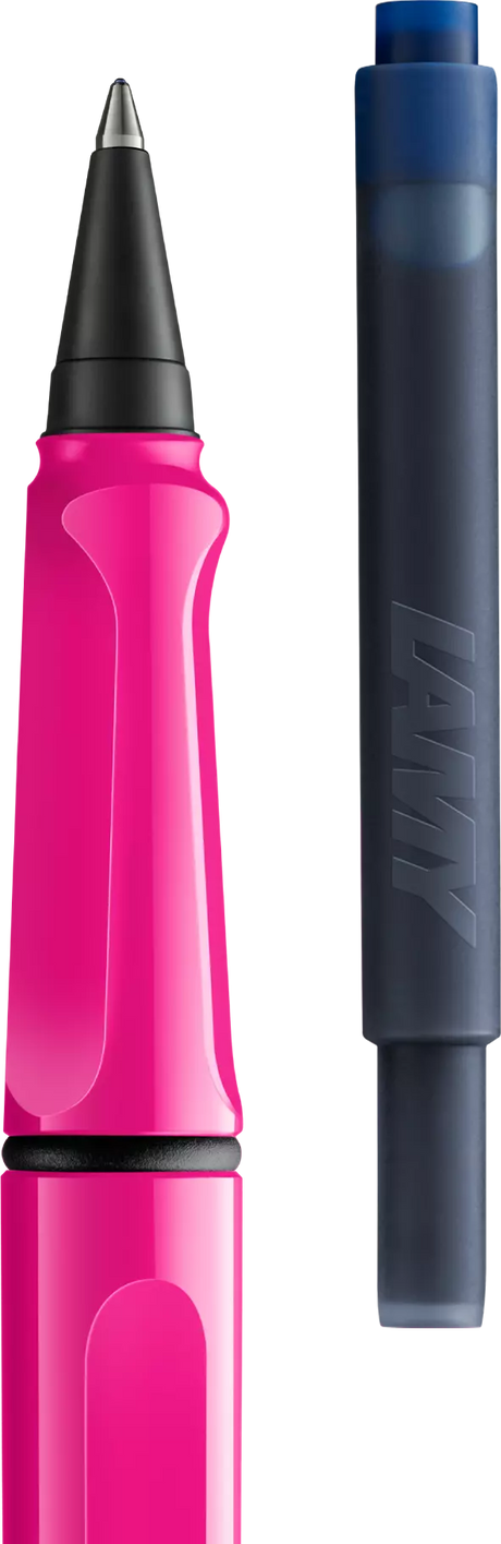 LAMY Safari roll-ink - Pink | Personalisiert mit Gravur | Tintenpatronenroller