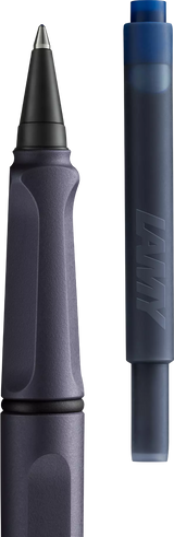 LAMY Safari roll-ink - Steel Black | kostenlos personalisiert | Tintenpatronenroller