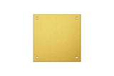 Messingschild 100 x 100 mm mit 4 Bohrungen und Gravur