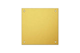 Messingschild 125 x 125 mm mit 4 Bohrungen und Gravur