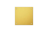 Messingschild 80x80 mm mit Gravur 4 Bohrungen