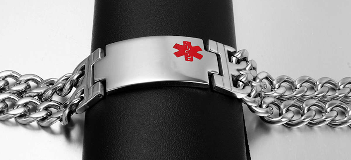 Notfallarmband 12 mit Gravur