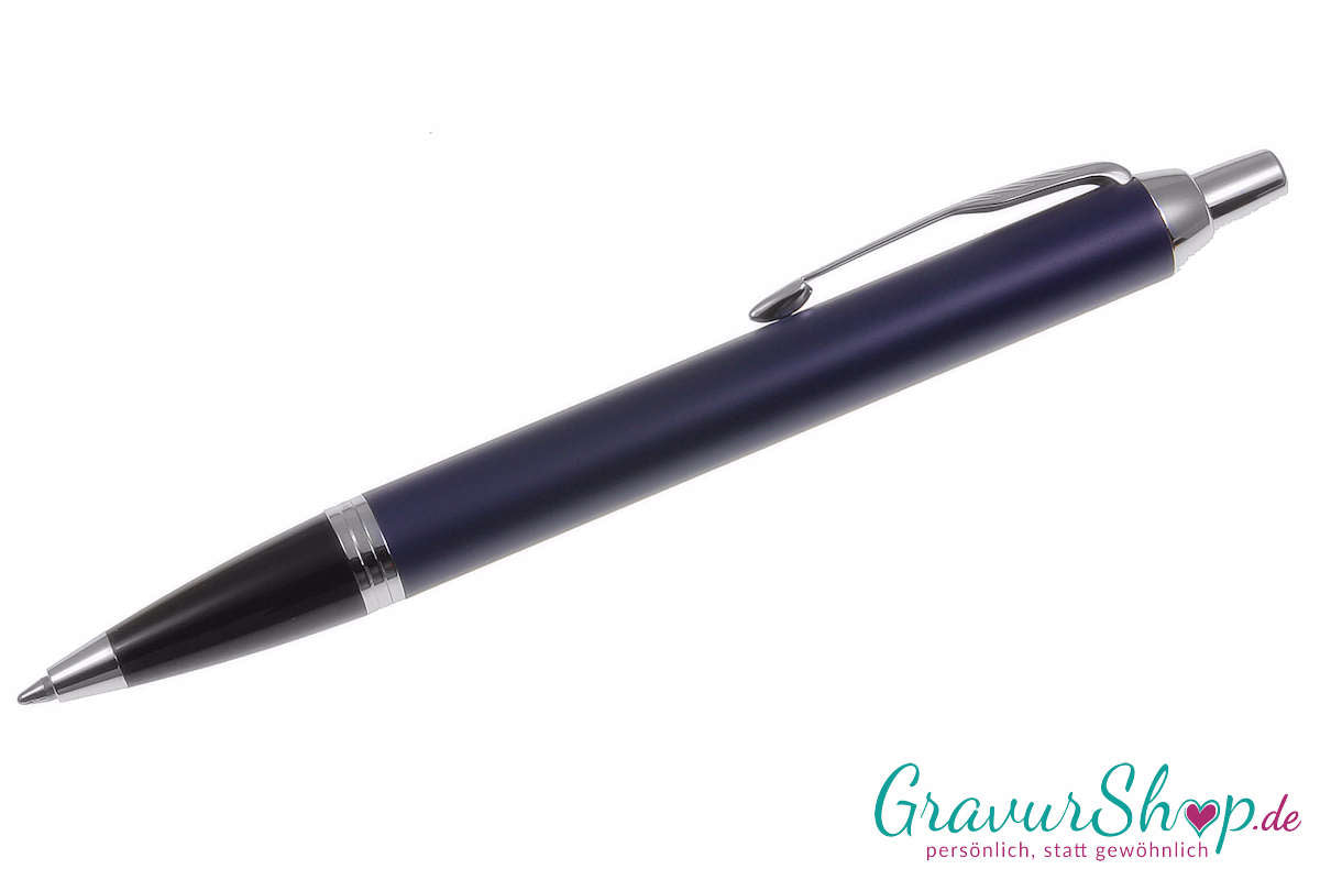 Parker IM Schreibset Kugelschreiber Matte Blue mit Gravur