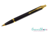 Parker IM Kugelschreiber schwarz mit goldenen Beschlägen inkl. Gravur