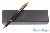 Parker IM Kugelschreiber schwarz-gold mit Gravur mit Etui