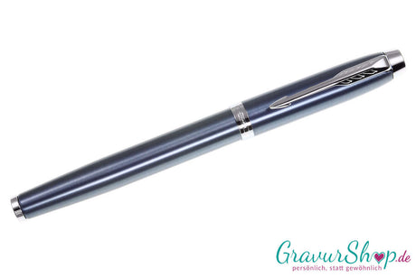 Parker IM Füllhalter light blue grey mit Gravur