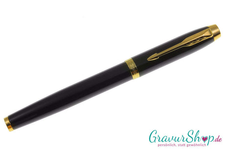 Parker IM Füllhalter Schwarz Gold mit Gravur