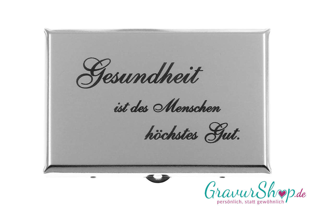 Pillendose 16 mit Gravur Muster 2