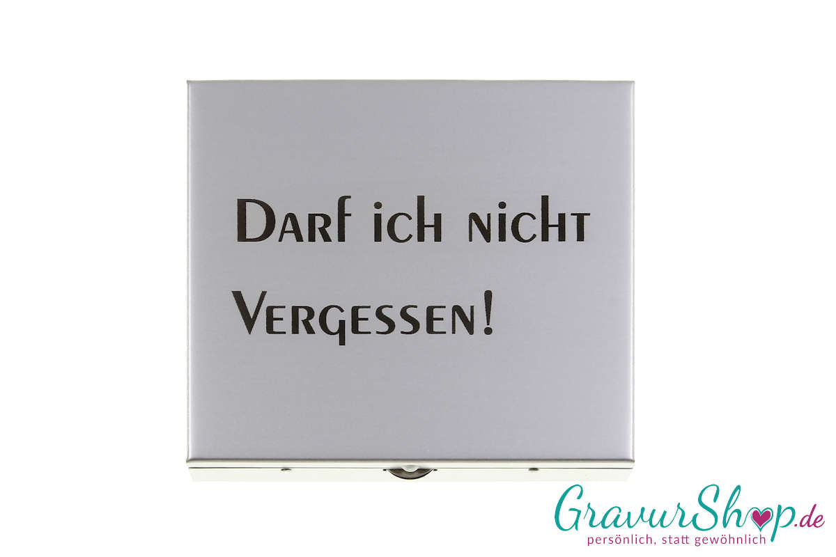 Pillendose 17 mit Gravur Muster 1