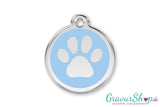 Hundemarke 13 M mit Gravur Hellblau