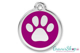 Hundemarke 13 L mit Gravur Magenta