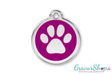 Hundemarke 13 M mit Gravur Magenta