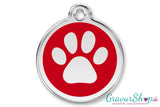 Hundemarke 13 L mit Gravur Rot