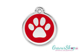 Hundemarke 13 M mit Gravur Rot