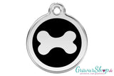 Hundemarke 14 L mit Gravur Schwarz