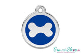 Hundemarke 14 M mit Gravur Blau