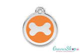 Hundemarke 14 M mit Gravur Orange
