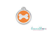 Hundemarke 14 S mit Gravur Orange