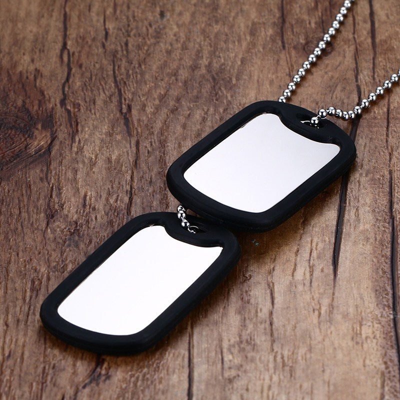 Edelstahl DogTag Anhänger mit persönlicher Gravur