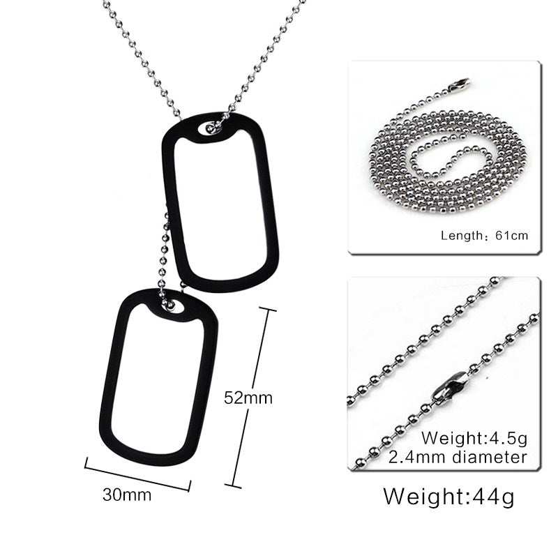 Edelstahl DogTag Anhänger mit persönlicher Gravur