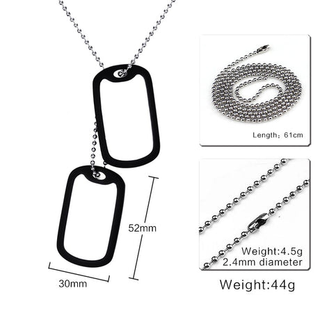 Edelstahl DogTag Anhänger mit persönlicher Gravur