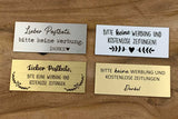 Schilder für Briefkasten - Bitte keine Werbung - Schilderarten