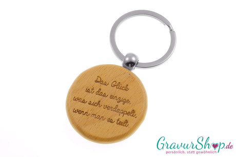 Schlüsselanhänger 42 mit Gravur Beispiel