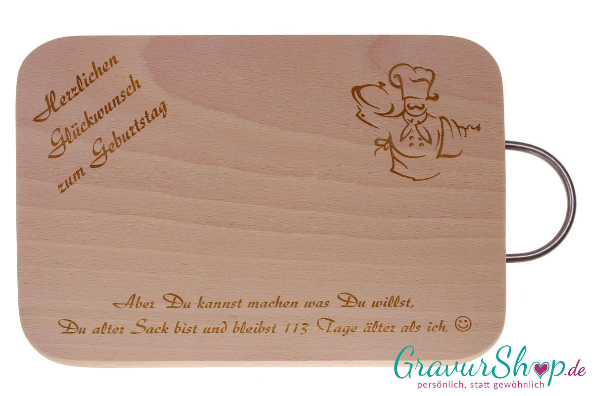 Schneidebrettchen mit Gravur Nr. 13 Muster 1