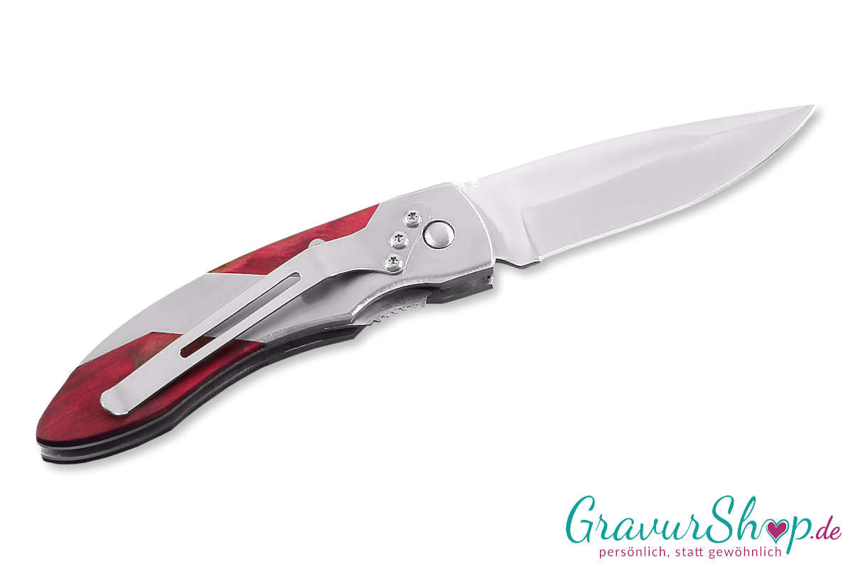 Taschenmesser 10 mit Gravur Gürtelclip