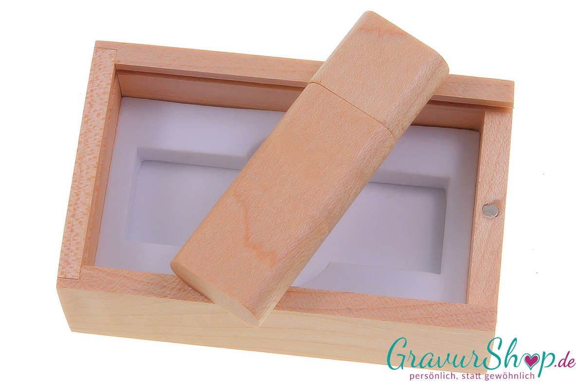 USB Stick 02 16GB Ahorn mit Gravur Muster 2