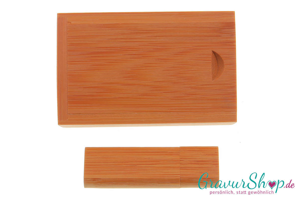 USB Stick 02 16GB Bambus mit Gravur Muster 2