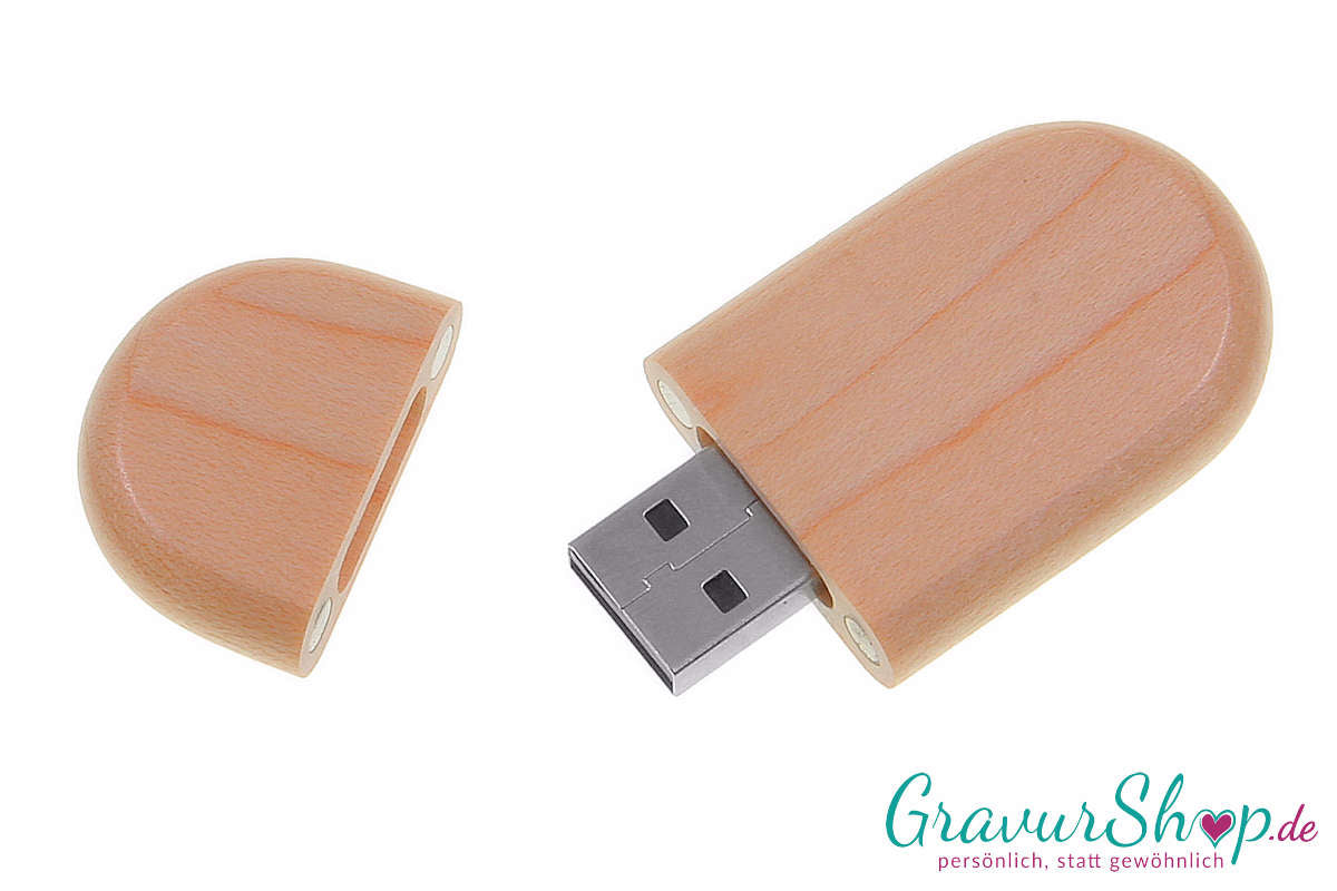 USB Stick 03 16GB Ahorn mit Gravur Muster 2