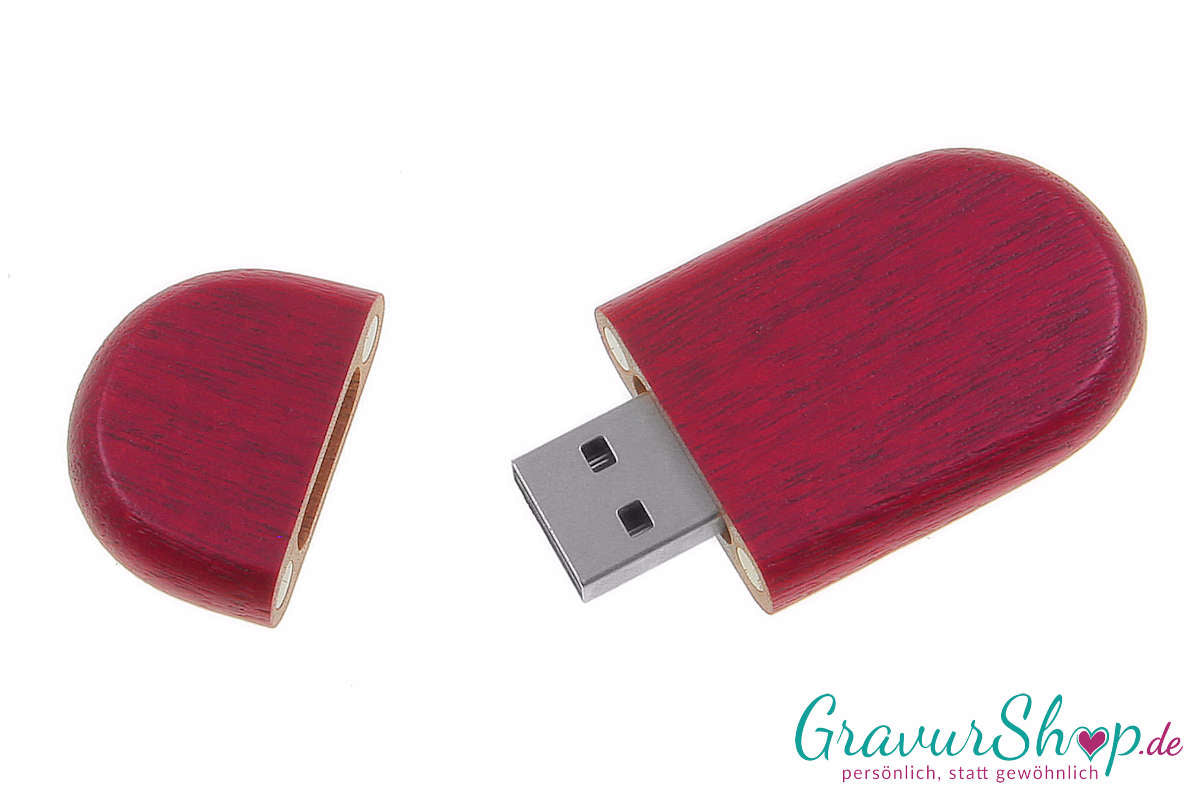 USB Stick 03 16GB Rosenholz mit Gravur Muster 2