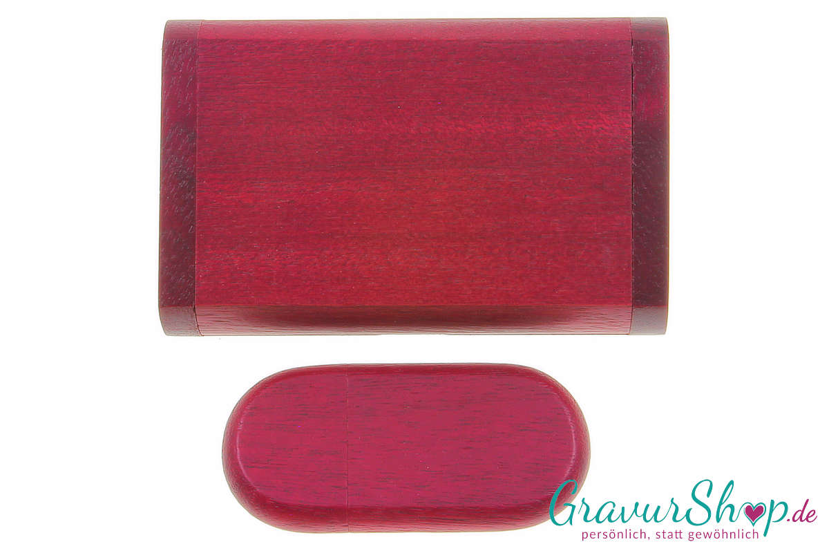 USB Stick 03 16GB Rosenholz mit Gravur Muster 1